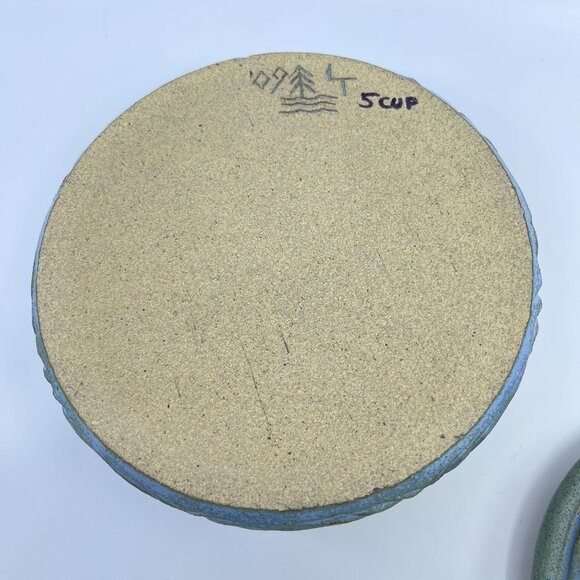 timberlake ceramic arts handcrafted covered casserole sea turtle themed - Picture 8 of 9